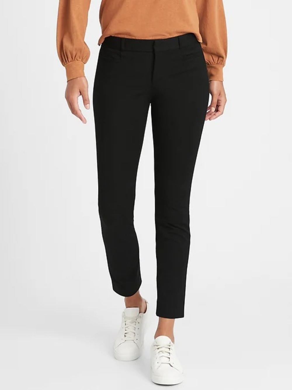 Banana Republic Sloan Croppd Straight Leg Black Dress Pants Size 0